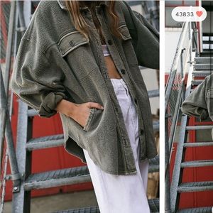 Free people Ruby jacket in dirty olive